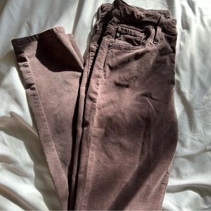 AG The Stevie High-Rise Velvet Skinny Jeans